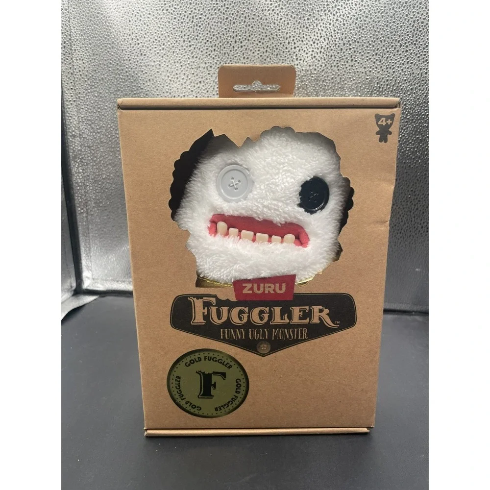 ZURU Fuggler Gold Edition Sir Splodge White Plush Funny Ugly Monster 9